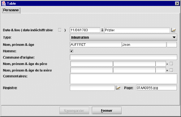 Saisie et modification d'un lment